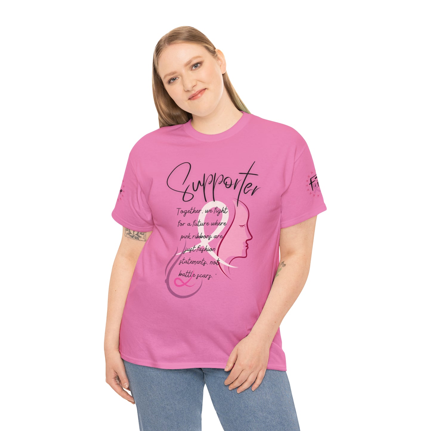 Breast Cancer supporter Unisex Heavy Cotton Tee