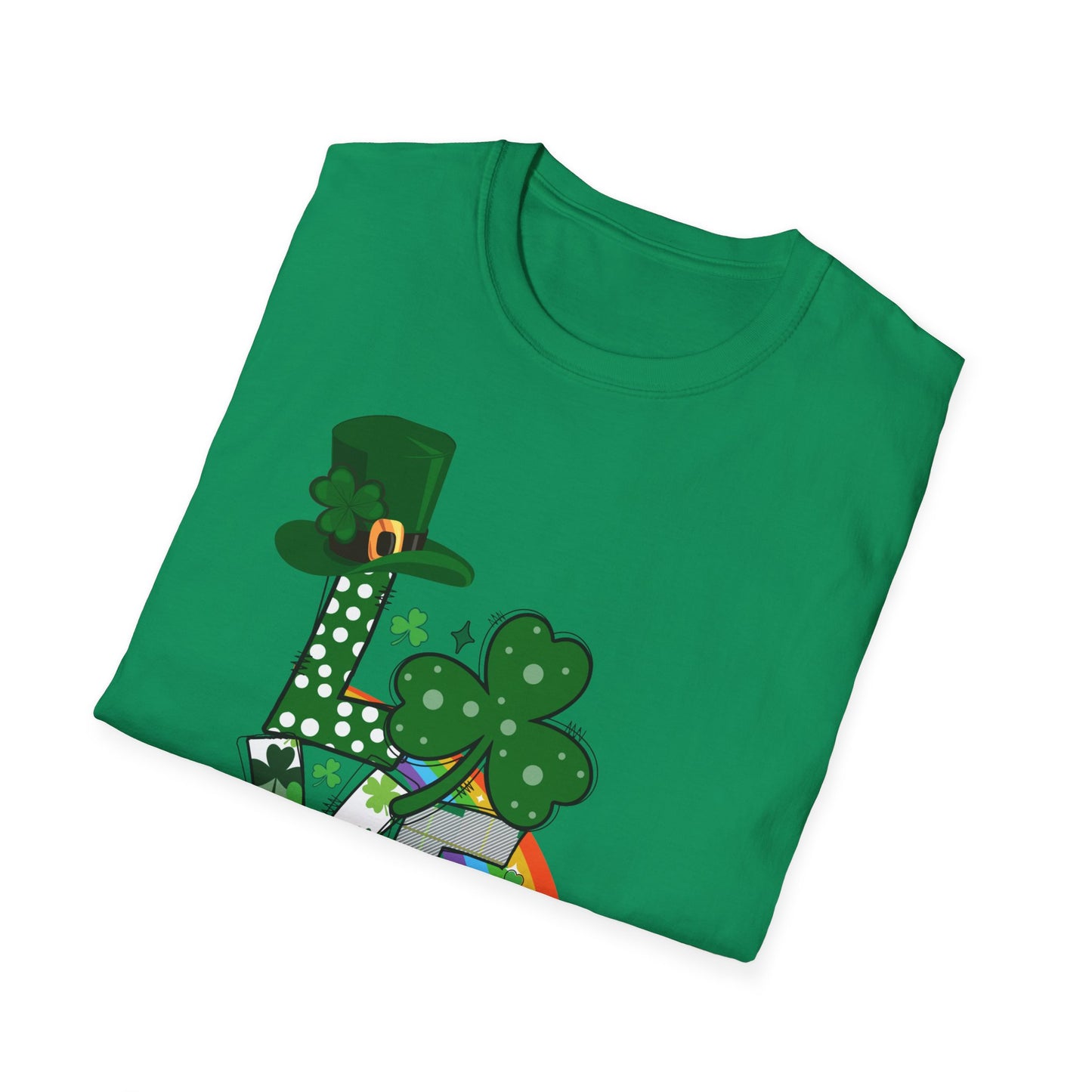 Festive St. Patrick’s Day LOVE T-Shirt – Lucky Shamrock & Pot of Gold Design 🍀🌈