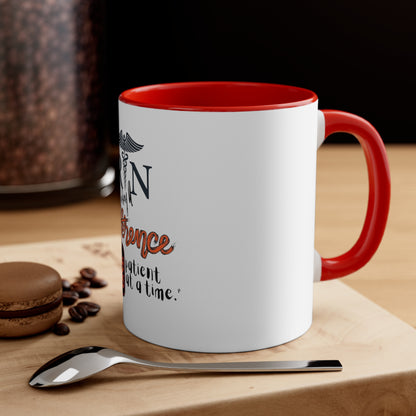 RN Makes a Difference -Accent Coffee Mug, 11oz