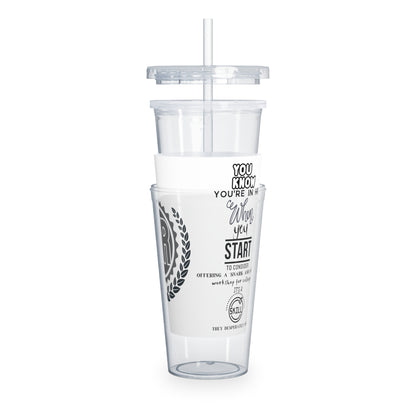 HR: Plastic Tumbler with Straw