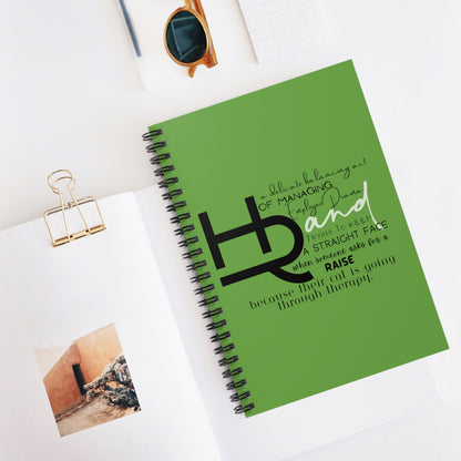 HR: Green Spiral Notebook - Ruled Line