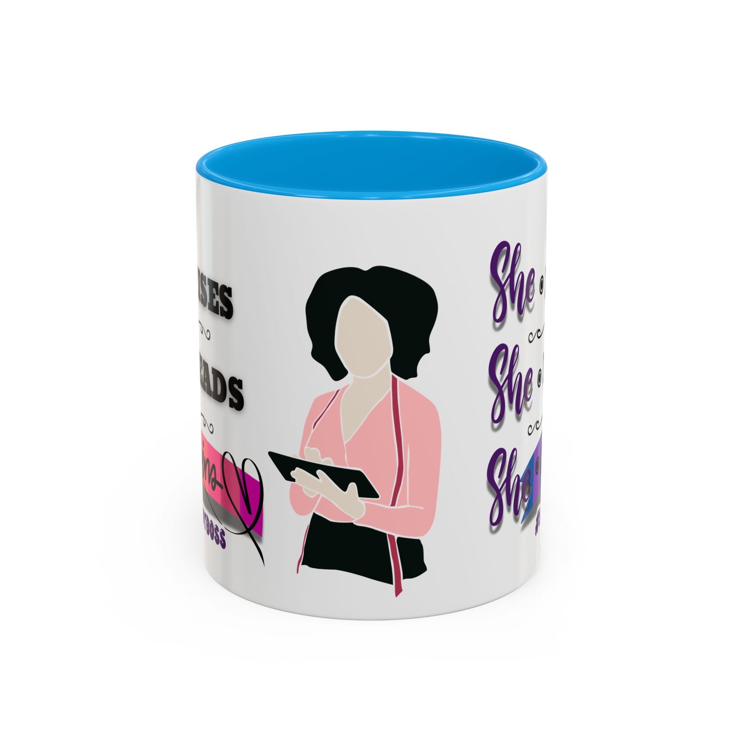 Empowering Lady Boss Mug - Colorful 11oz & 15oz Coffee Cup