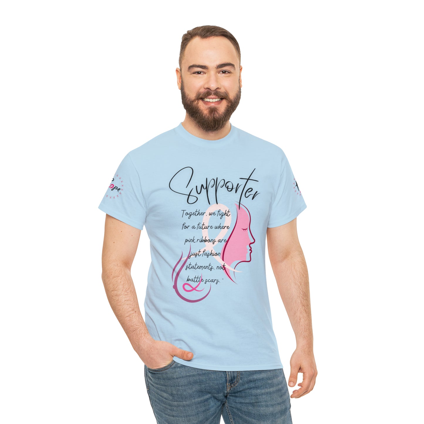 Breast Cancer supporter Unisex Heavy Cotton Tee