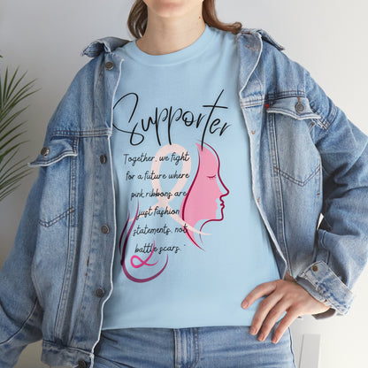 Breast Cancer supporter Unisex Heavy Cotton Tee