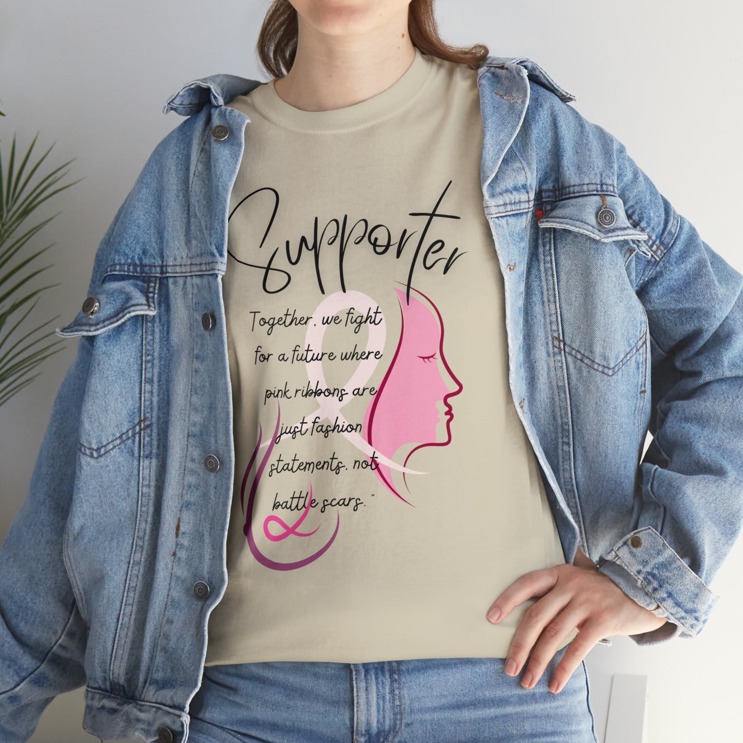 Breast Cancer supporter Unisex Heavy Cotton Tee