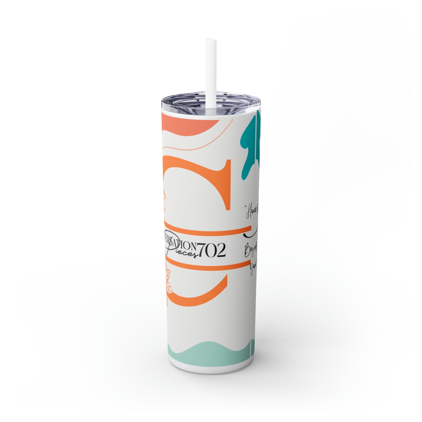 Personalized Skinny Tumbler with Straw, 20oz