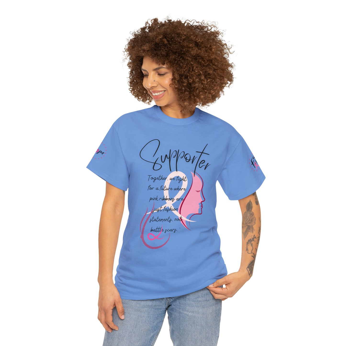 Breast Cancer supporter Unisex Heavy Cotton Tee