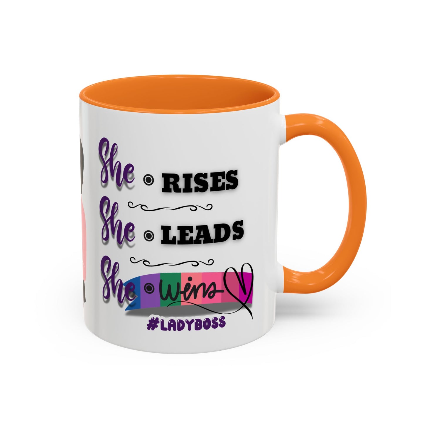 Empowering Lady Boss Mug - Colorful 11oz & 15oz Coffee Cup