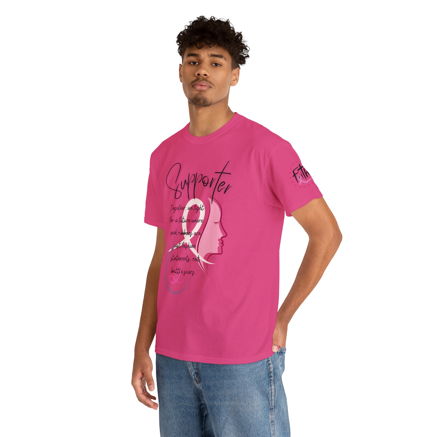 Breast Cancer supporter Unisex Heavy Cotton Tee