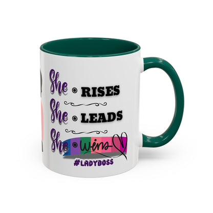 Empowering Lady Boss Mug - Colorful 11oz & 15oz Coffee Cup