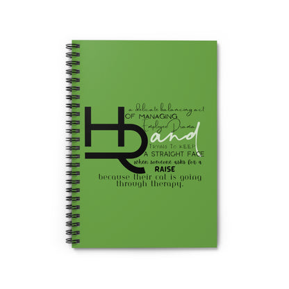 HR: Green Spiral Notebook - Ruled Line