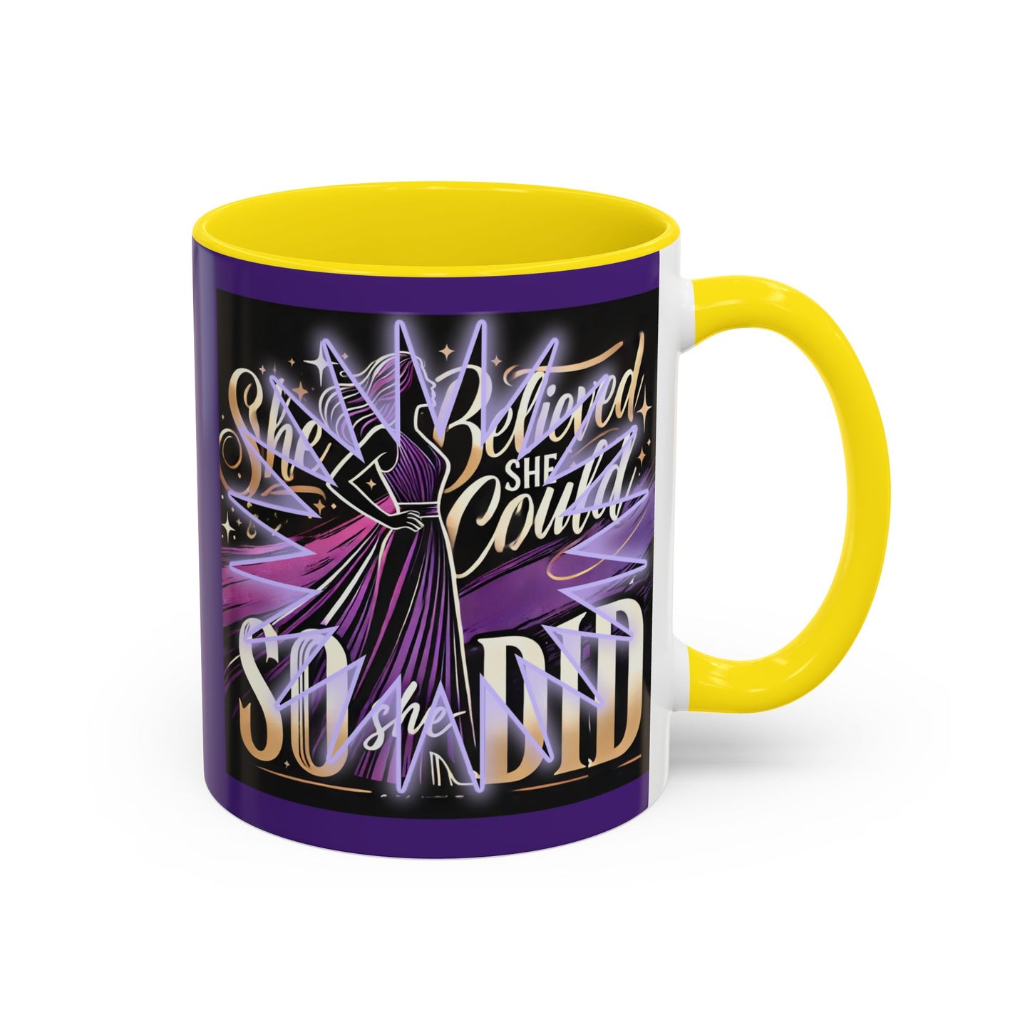 She Believed She Could, So She Did" Inspirational Coffee Mug – Motivational Gift for Women