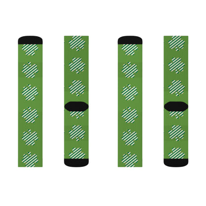 Lucky Shamrock St. Patrick’s Day Socks – Festive Green Clover Crew Socks 🍀🧦