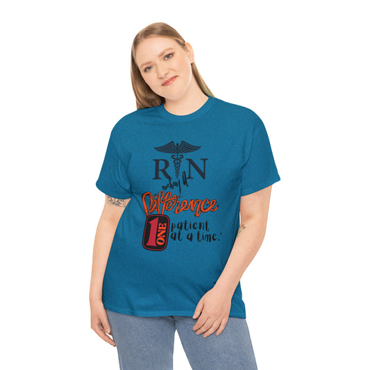 Nurses makes a difference Heavy Cotton Tee