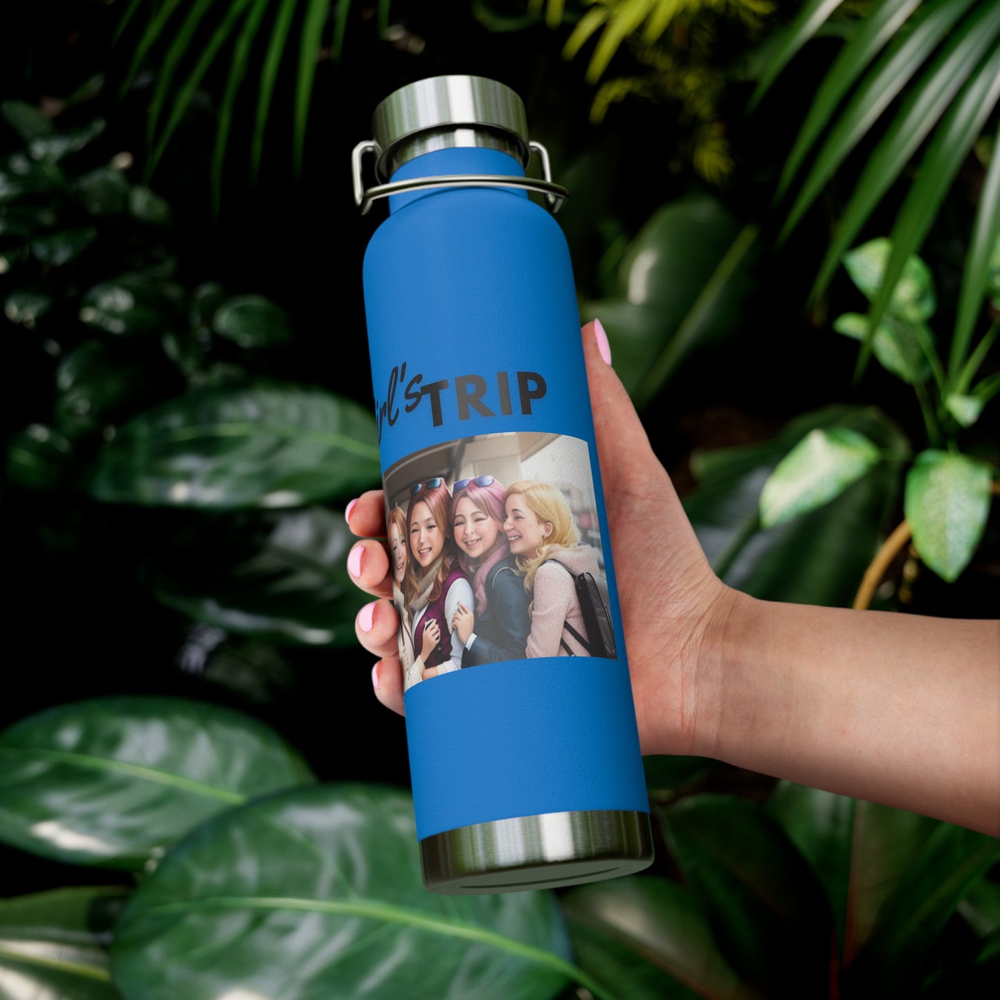 "Girl's Trip" Copper Vacuum Insulated Bottle, 22oz