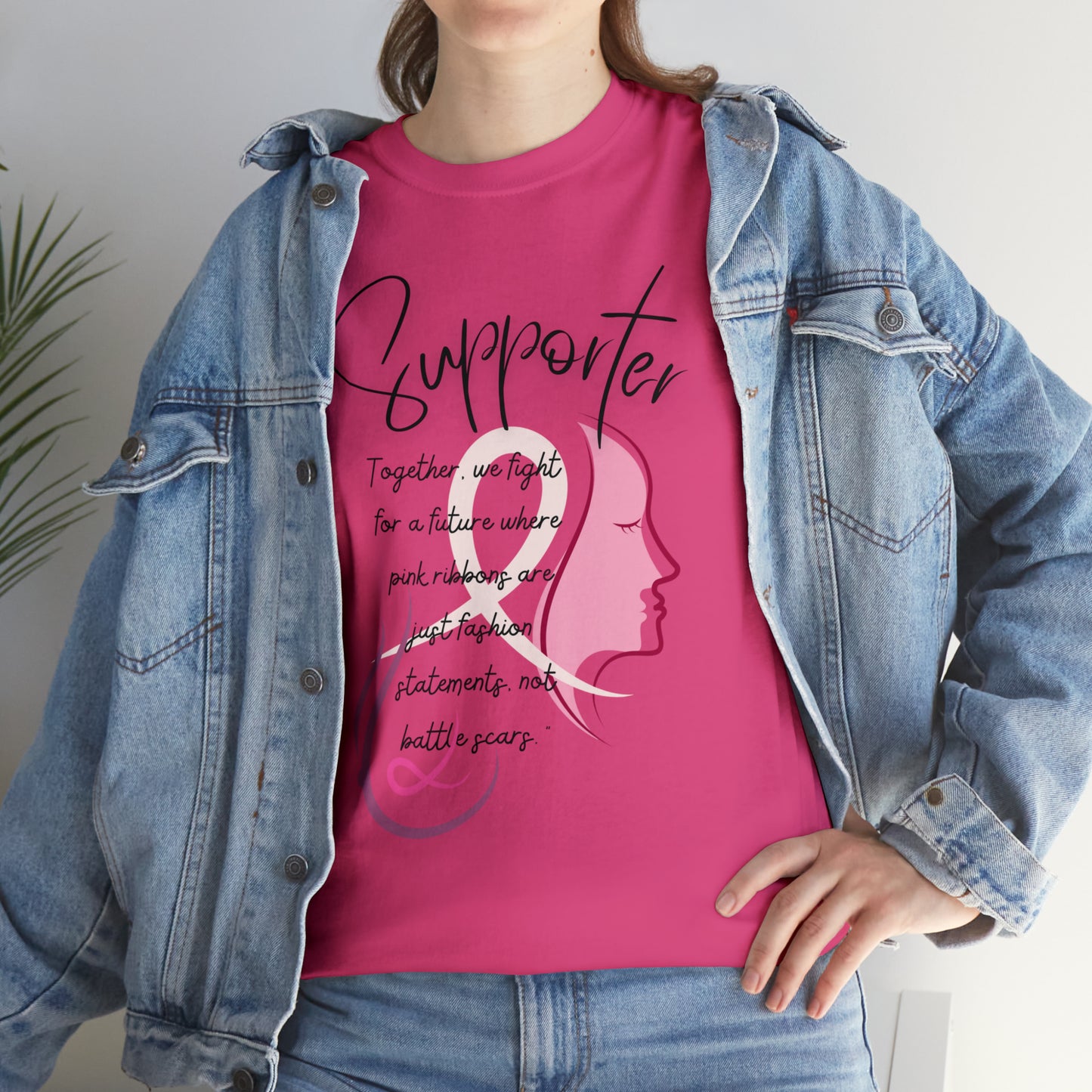 Breast Cancer supporter Unisex Heavy Cotton Tee