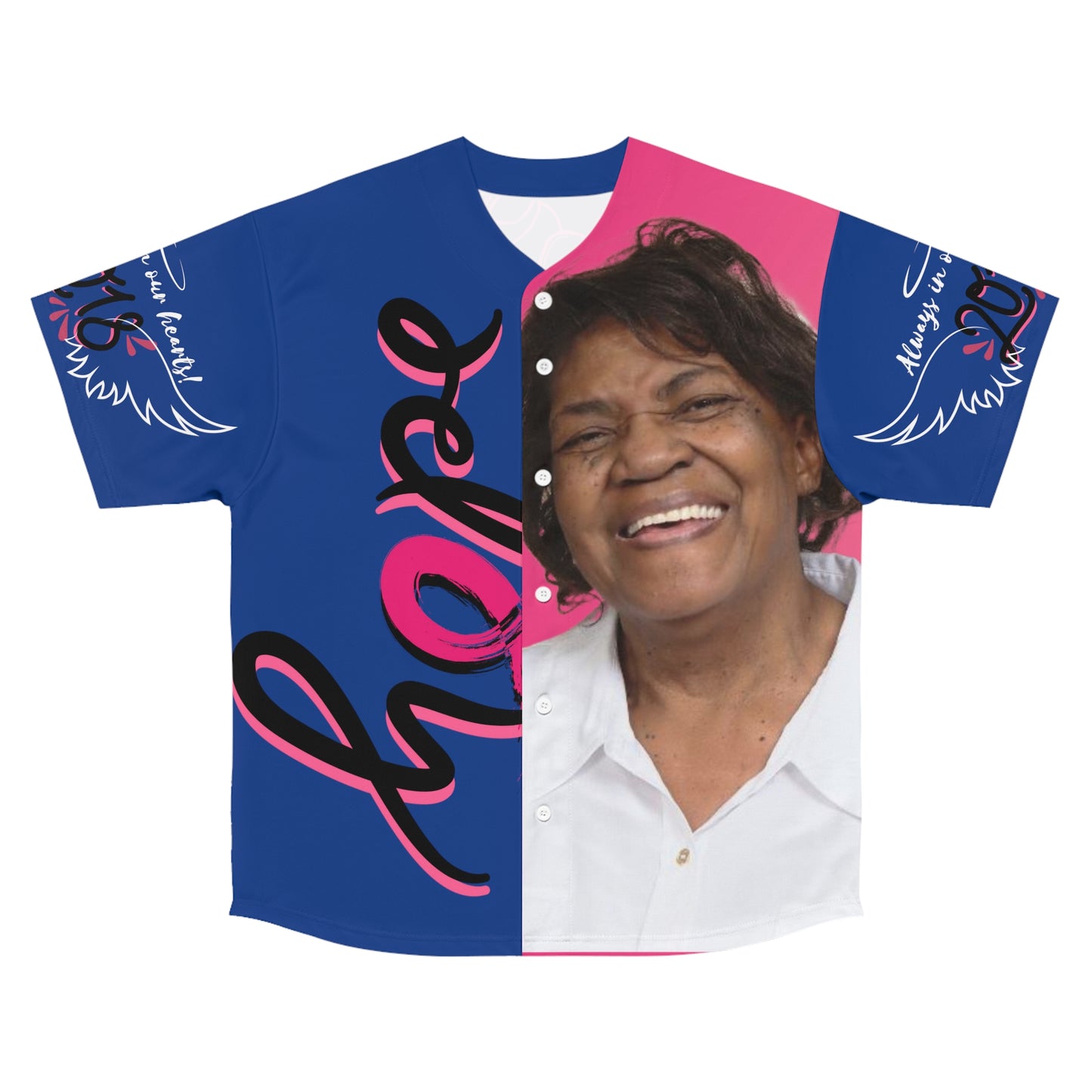 Customized "mom's" breast cancer Baseball Jersey (AOP)