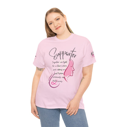 Breast Cancer supporter Unisex Heavy Cotton Tee