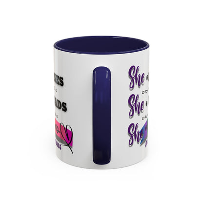 Empowering Lady Boss Coffee Mug - She Rises, She Leads, She Wins