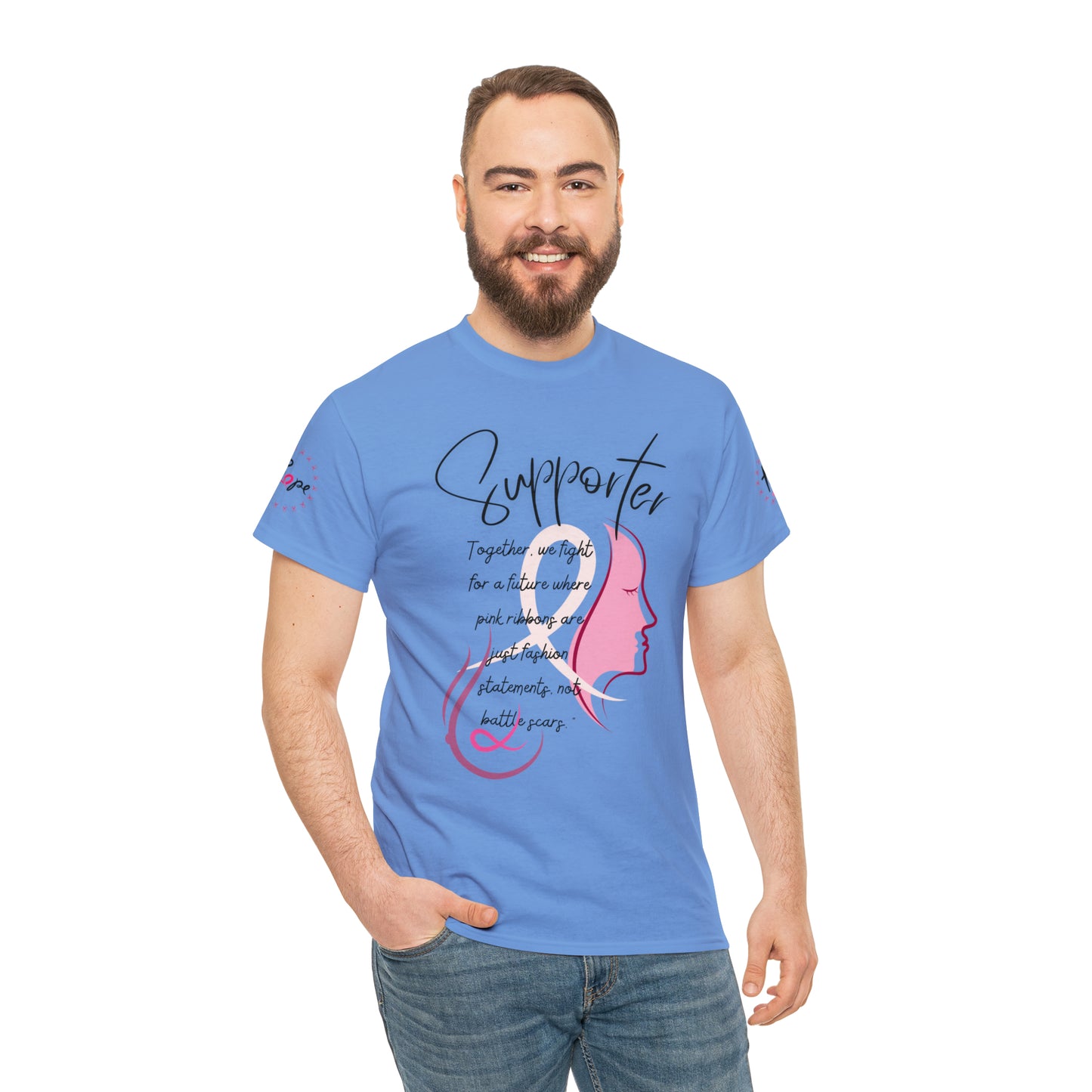 Breast Cancer supporter Unisex Heavy Cotton Tee