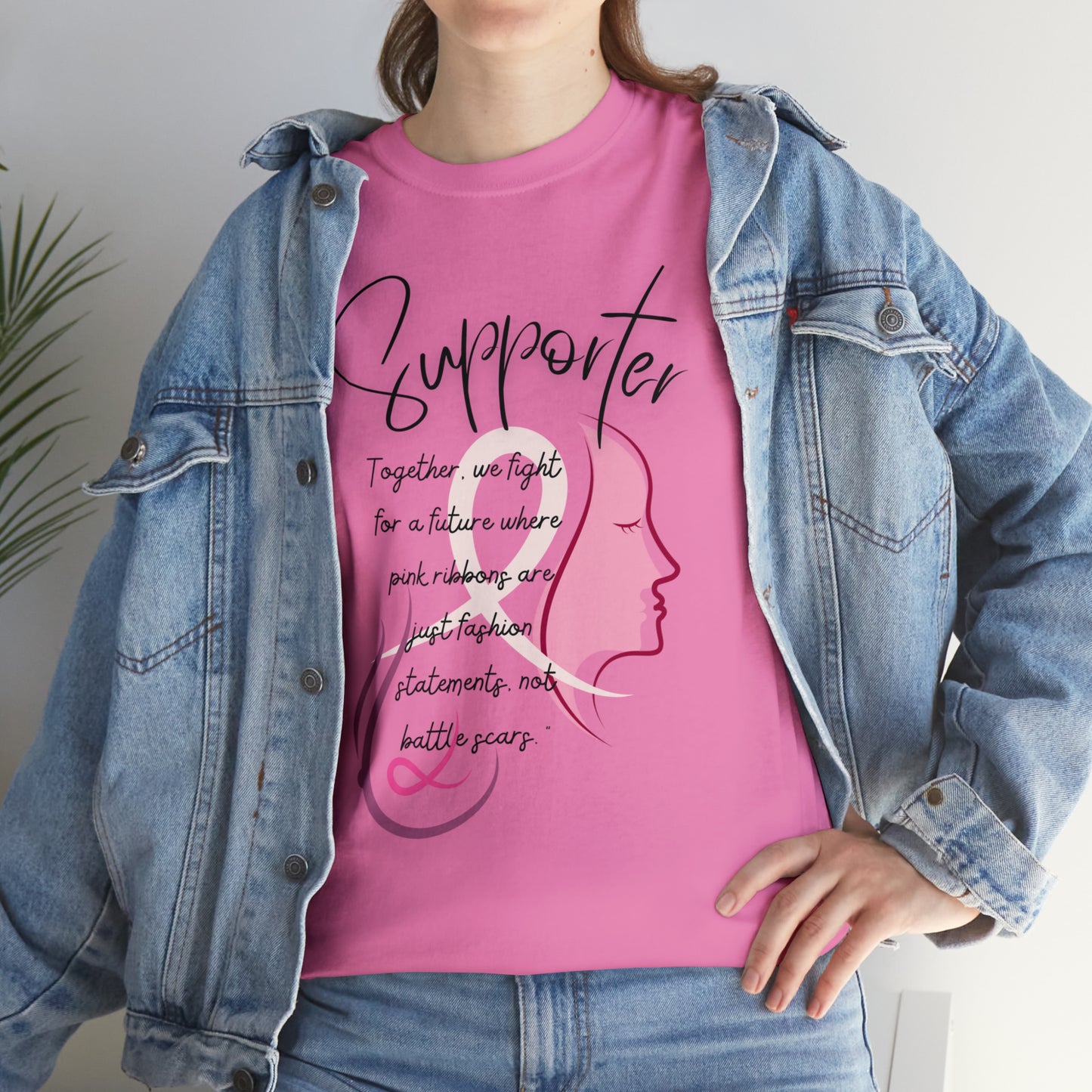 Breast Cancer supporter Unisex Heavy Cotton Tee