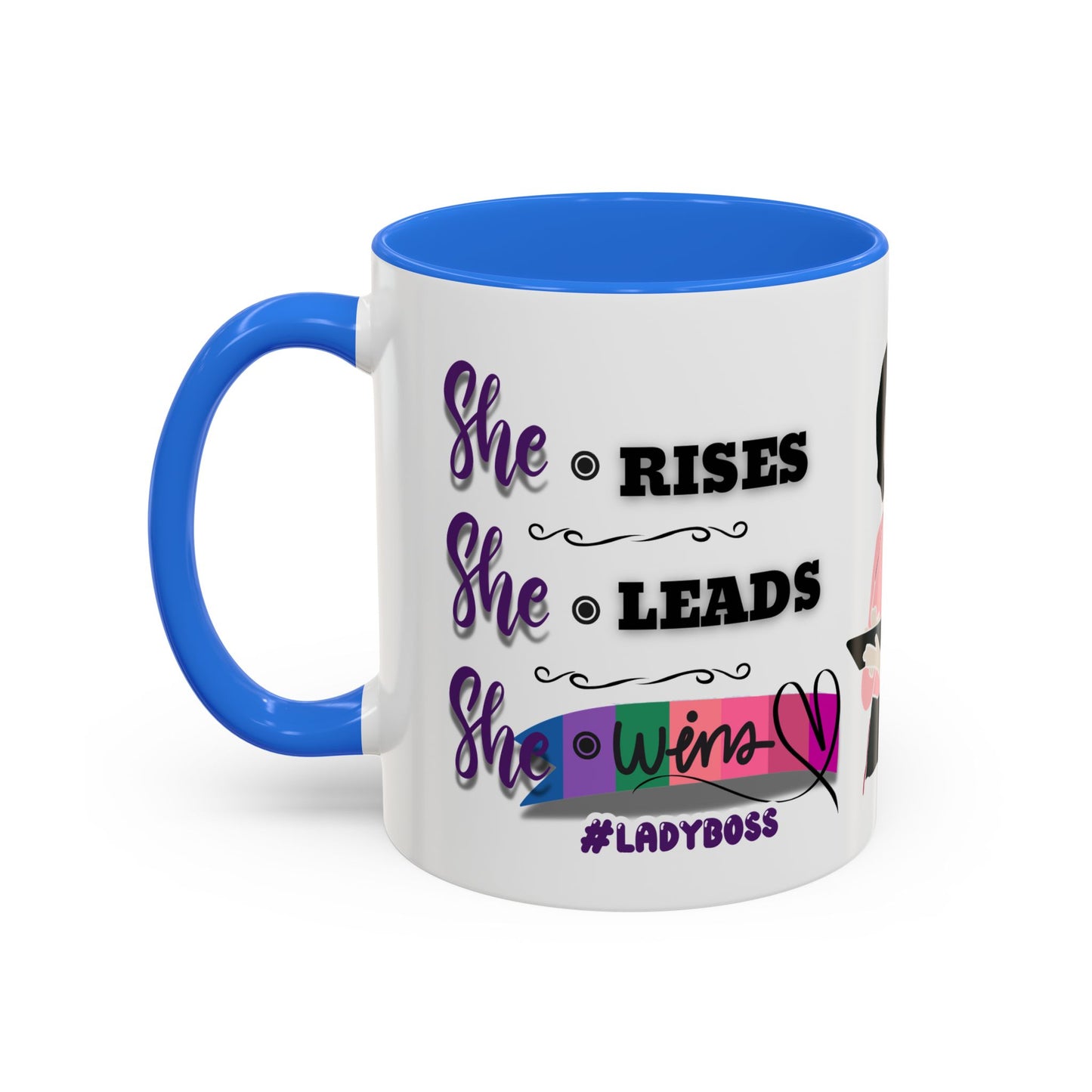 Empowering Lady Boss Mug - Colorful 11oz & 15oz Coffee Cup