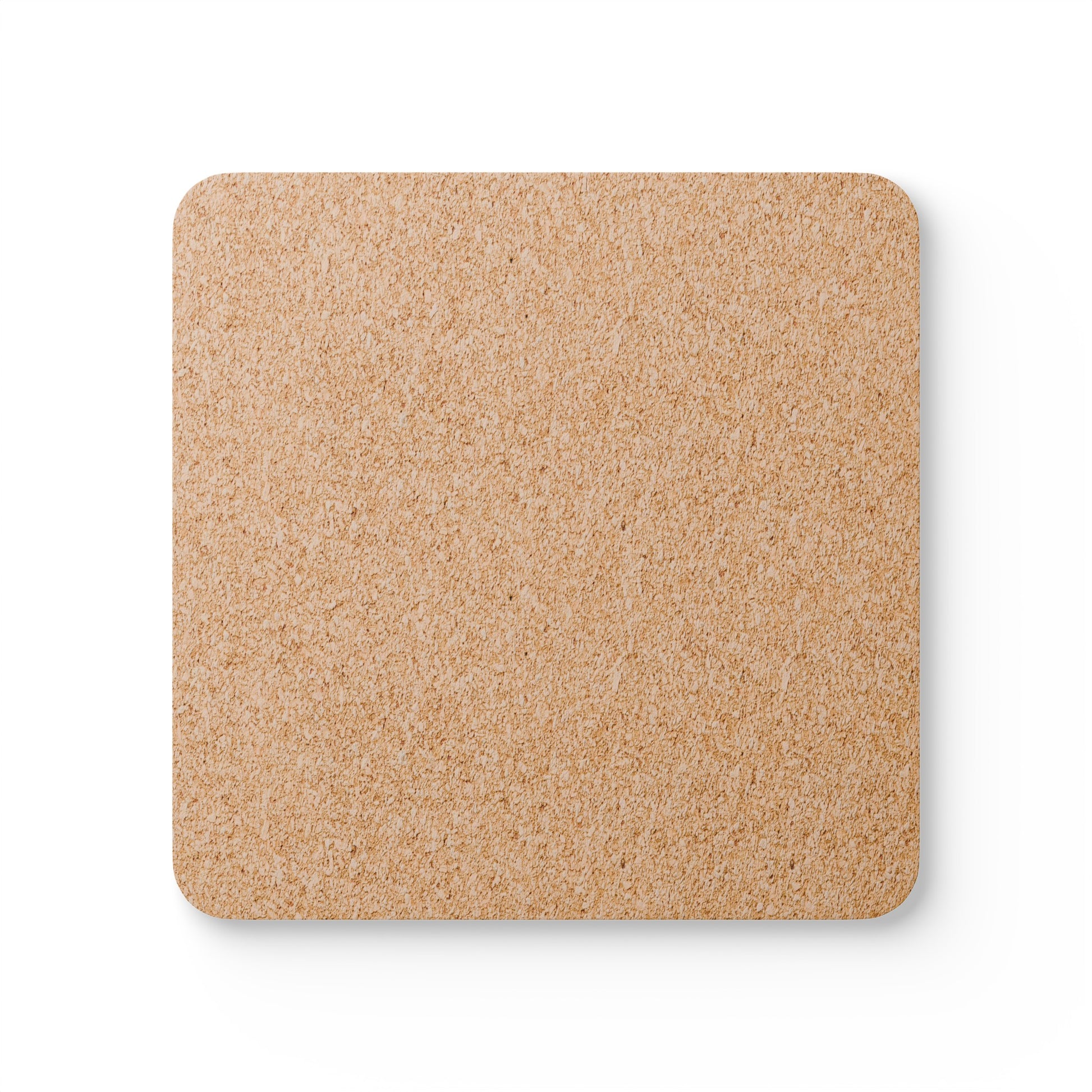 The back side of a Chicago-themed coaster featuring a smooth, natural cork material. This eco-friendly cork backing offers durability and slip resistance, making it ideal for protecting tables and surfaces during everyday use or patriotic celebrations.
