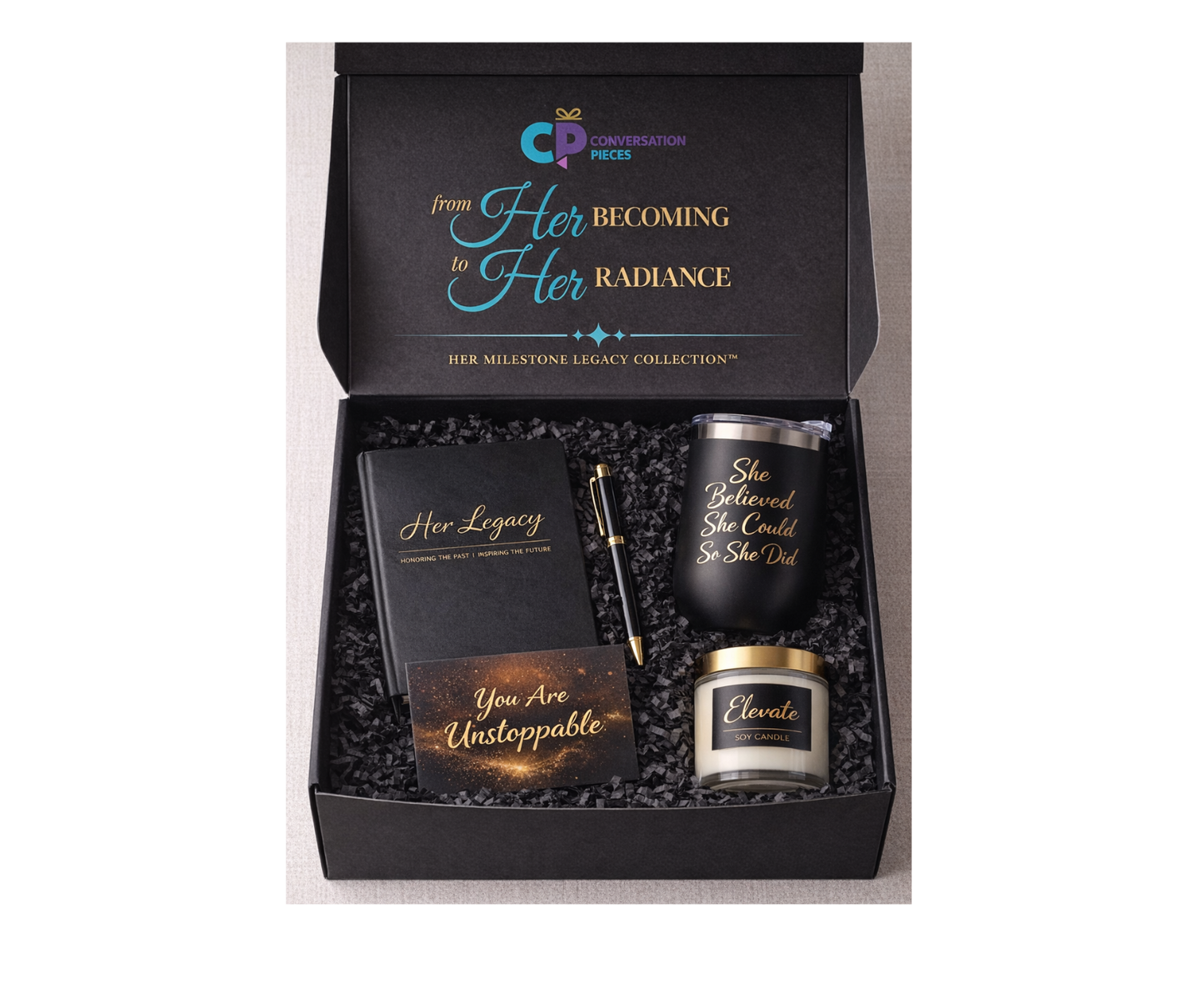 Legacy Gift Box for Women – Inspirational Journal, Tumbler & Self Care Gift Set for Birthdays, Milestones & Personal Growth