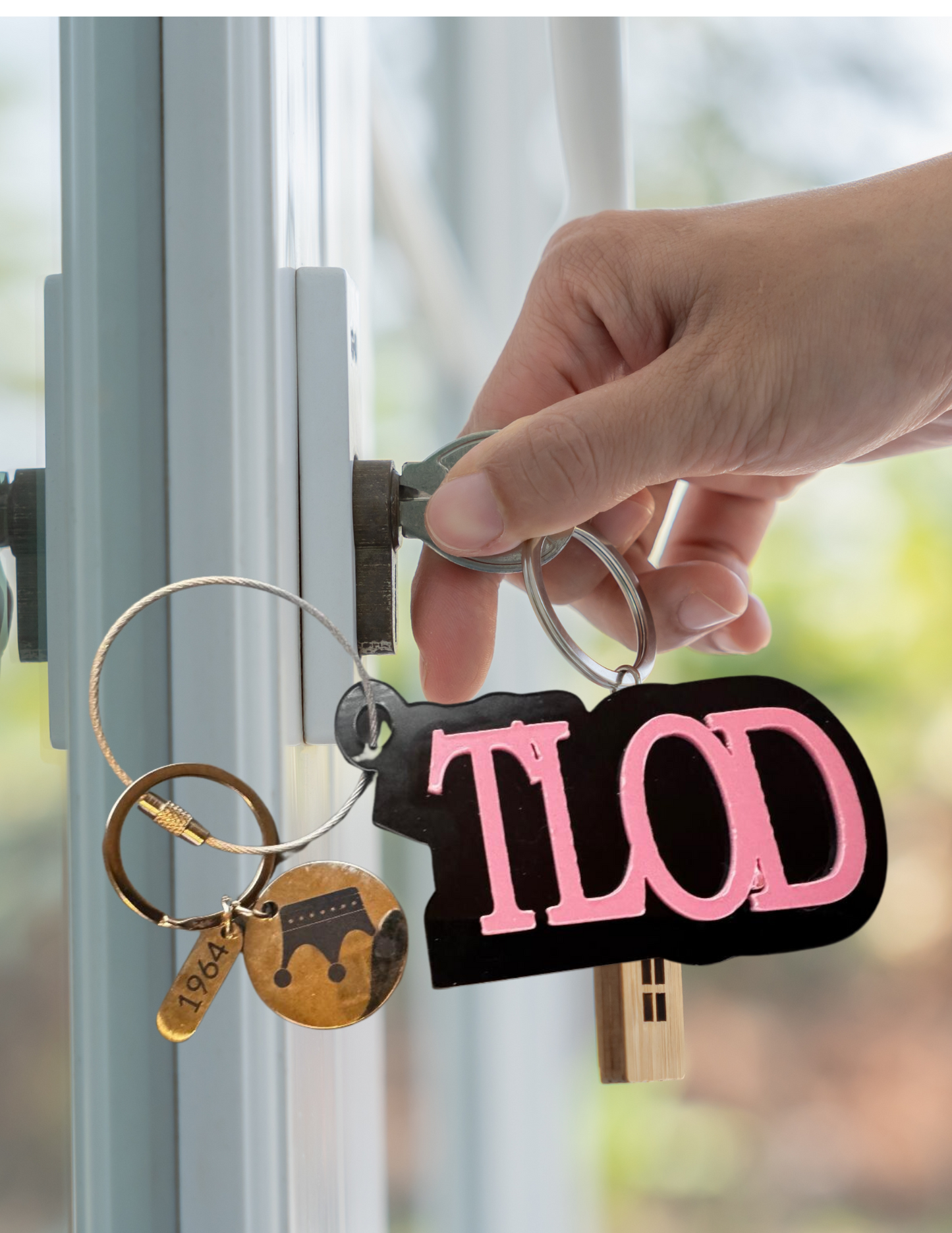 TLOD Keychain & Luggage Tag – Custom Glitter Acrylic Gift