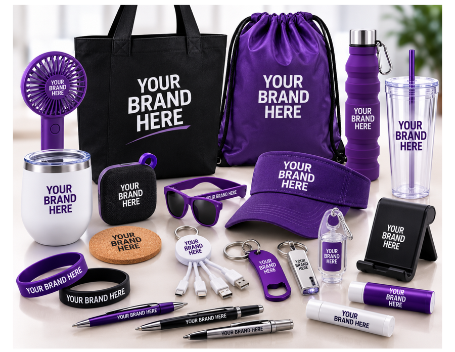 Promotional giveaways and novelty products for trade shows
