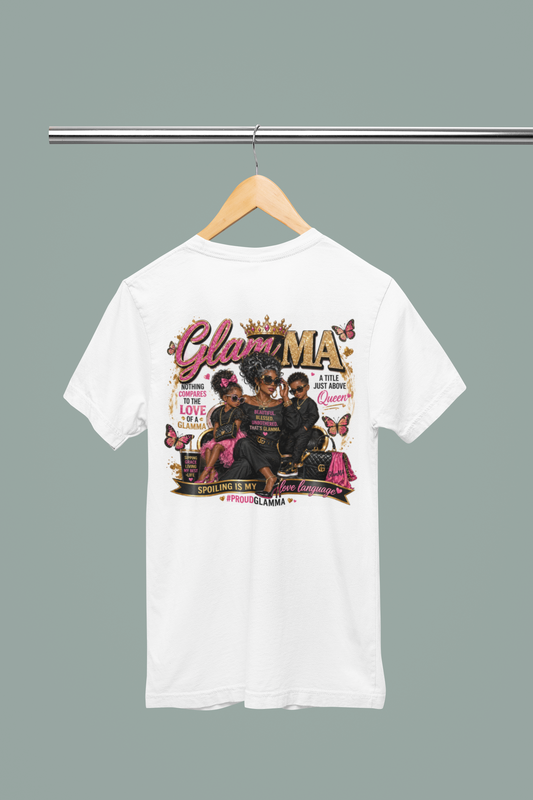 GlamMA Gift Box 💖 T-Shirt & Mug Set for Stylish Grandmothers