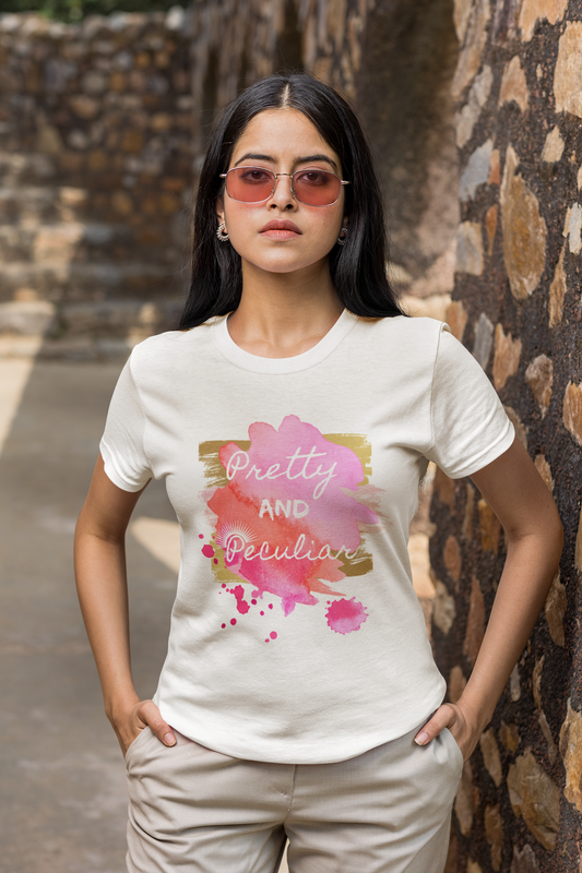 "Pretty and Peculiar" Watercolor Tee – Multi-Color Collection