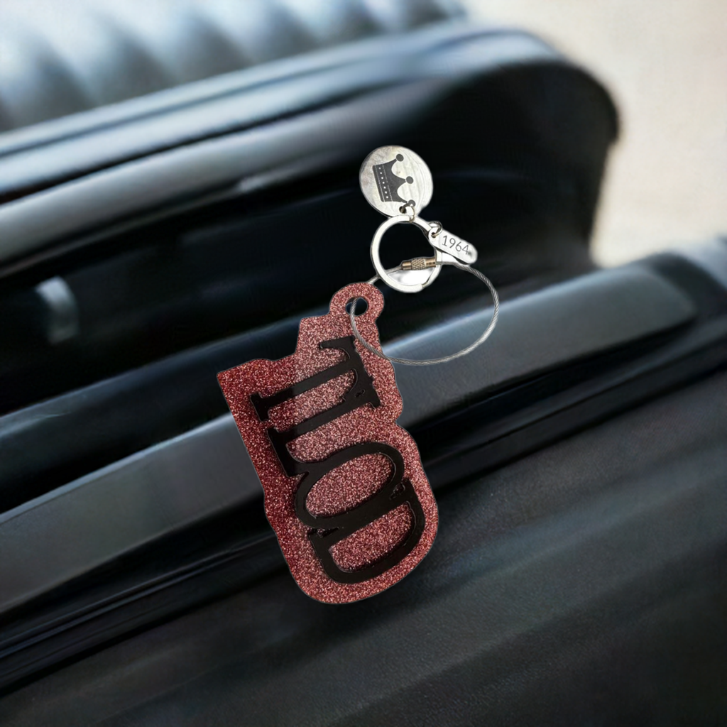 TLOD Keychain & Luggage Tag – Custom Glitter Acrylic Gift