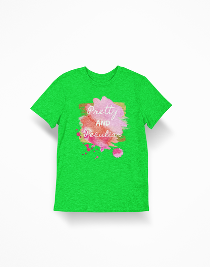 "Pretty and Peculiar" Watercolor Tee – Multi-Color Collection