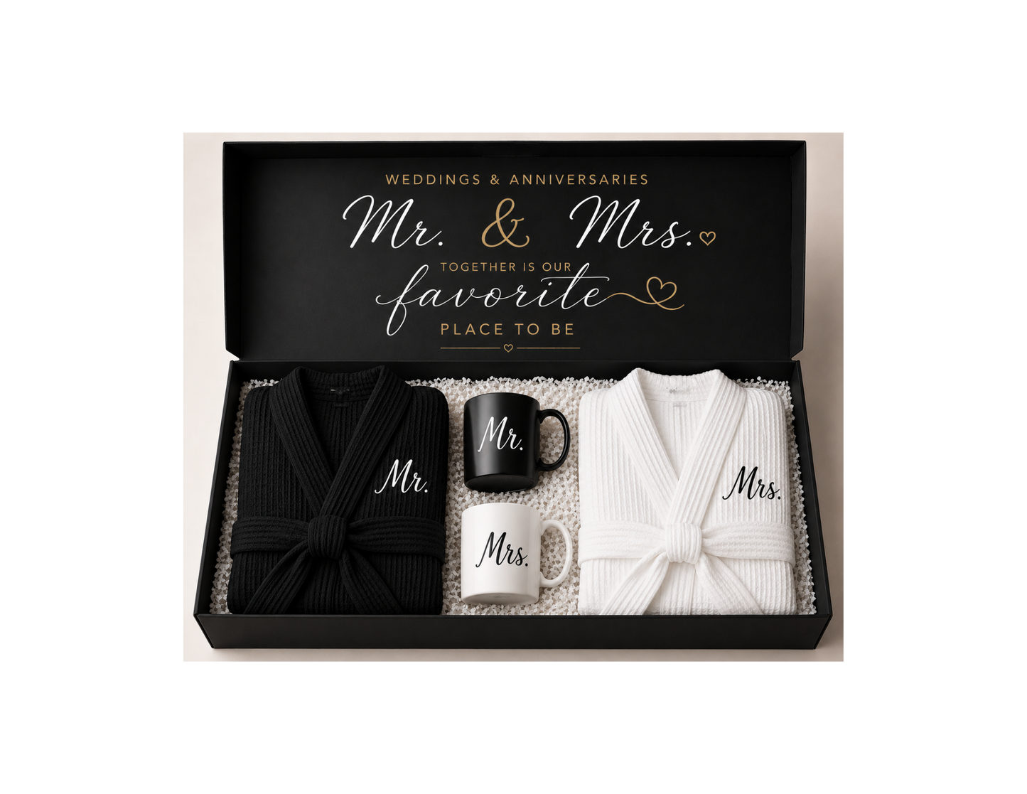 Mr & Mrs "Together is our favorite Place to be" gift box
