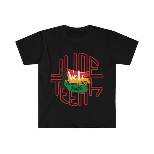 Juneteenth "Vote" Unisex Softstyle T-Shirt